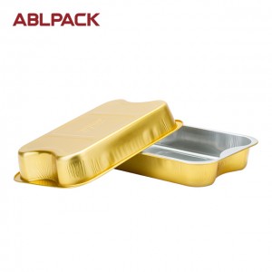 ABL 2080ML Disposable Round Aluminum Foil Pan Microwaveable Pastry Takeaway Food Container Baking Pack With Lids