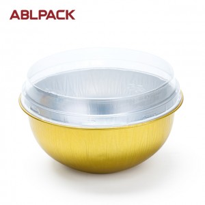 360ml ABL color aluminum container for oven, aluminum foil bowl with lid AP360