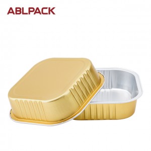 220ml Wholesale Aluminum Foil Sealing Container with gold color