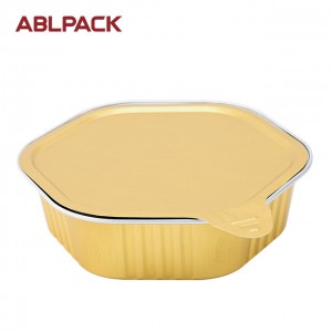 330ml Gold Sealing Catering Aluminum Foil Trays baking cup foil pan disposable smooth foil container for food