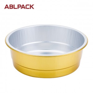 1130ml deep round household wholesale aluminum foil container for food packing