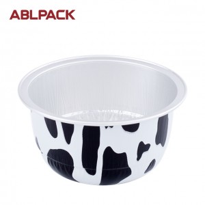 150ml colored coated smooth wall aluminum foil baking cup cake pan tray OEM AP150B