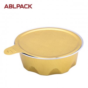 100ml 3.3oz Gold Sealing Baking Moulds Aluminum Foil Container disposable bakery tray aluminium cup for food