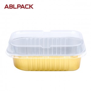 ABL 450 ml Aluminum Foil Baking Oven Trays Cup Container with Cover