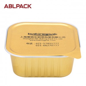 150ml Wholesale Aluminum Foil Sealing Container with gold color