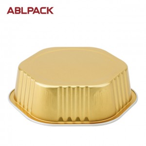 330ml Gold Sealing Catering Aluminum Foil Trays baking cup foil pan disposable smooth foil container for food