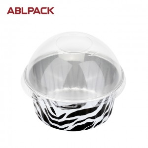 125ml Aluminum Foil Container Fast Food Tray Enamel Roasting Pan with Lid Pastry Board  AP125