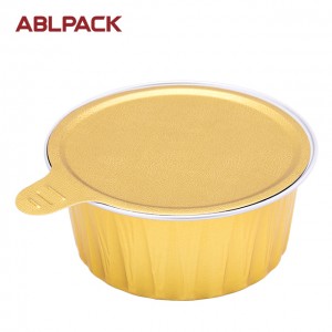 125ml meat and sea food gold aluminum Sealing container 125ml