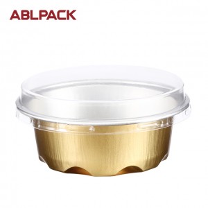 50Aml lacquer disposable aluminum foil cupcake muffin pudding caramel baking cup colored aluminum foil pans with lids