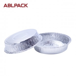 5.2oz Disposable Round Wrinklewall Aluminum Foil Food Pan Container takeaway containers take out microwaveble