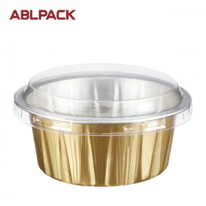 50B Ml 2Oz Cheese Cake Box High Temperature Package Eco-Friend Micowavable Packaging 2 1/2″ Mini Aluminum Cup