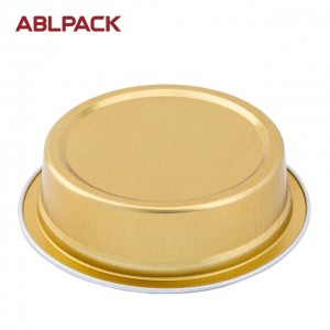 35ml 1.2oz Gold Sauce Jar Sealing Aluminum Foil Container cake cup with lid disposable aluminum foil plates