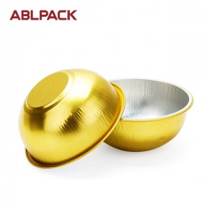 360ml ABL color aluminum container for oven, aluminum foil bowl with lid AP360