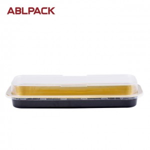 718ml rectangular take out seafood cookies Unique colored container boxes aluminium foil food container