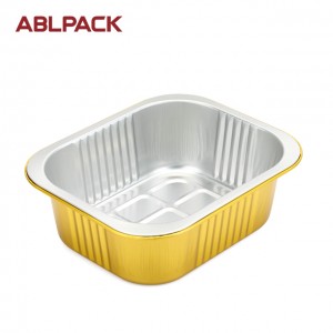 555ml ABL recyclable aluminum foil fast food container, takeaway food packaging box