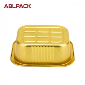 555ml ABL recyclable aluminum foil fast food container, takeaway food packaging box