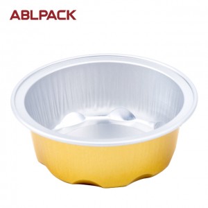 50ML/1.7oz Microwaveable Aluminum Foil Container For Pudding Takeaway Food Boxes Alufoil Packing Pan With Cover