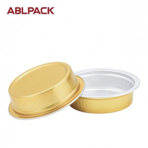 35ml 1.2oz Small Round Cake Tin Container disposable smooth foil container colored disposable pie pan for desserts