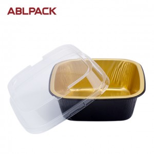 280ml Square Big Ice Cream Cup Packaging Case Food Boxes packaging desserts machine aluminum foil pans  AP280C