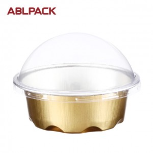 50Aml lacquer disposable aluminum foil cupcake muffin pudding caramel baking cup colored aluminum foil pans with lids