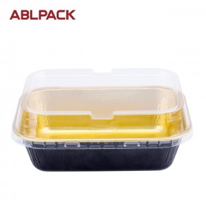 ABL 280ml Smooth Wall Disposable Aluminum Foil Container Tray Lunch Box For Food Packaging