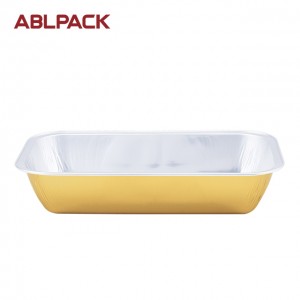 320ML Color Airline Catering Foil Boxes food delivery containers aluminium foil food trays with lids  AP320D