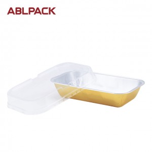 320ML Color Airline Catering Foil Boxes food delivery containers aluminium foil food trays with lids  AP320D