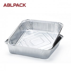 1500ML  50.7oz Rectangular Big Aluminum Foil Loaf Container for salad/cake/pie/cookies