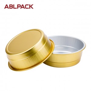 1130ml Best disposable catering lacquer color aluminum foil container in Shanghai plastic cup with aluminum foil lid