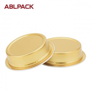 35ml 1.2oz Small Round Cake Tin Container disposable smooth foil container colored disposable pie pan for desserts