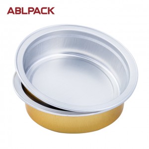 35ml 1.2oz Gold Sauce Jar Sealing Aluminum Foil Container cake cup with lid disposable aluminum foil plates