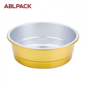 1130ml Best disposable catering lacquer color aluminum foil container in Shanghai plastic cup with aluminum foil lid