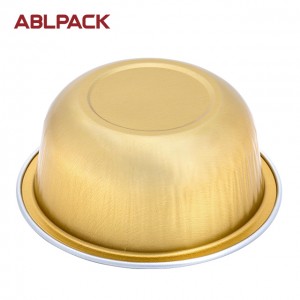 50ML/1.7oz AP050D Gold Color Foil Pans With Sealing Foil Lids Custom Small Capacity Aluminum Foil Container