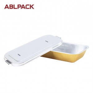 320ML Color Airline Catering Foil Boxes food delivery containers aluminium foil food trays with lids  AP320D