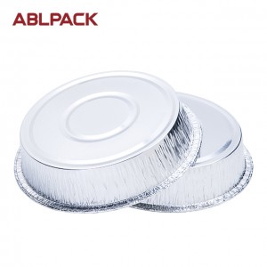 5.2oz Disposable Round Wrinklewall Aluminum Foil Food Pan Container takeaway containers take out microwaveble