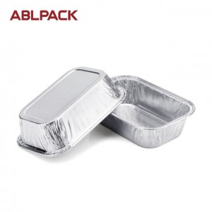 6.2oz 0185ml Rectangular Big Aluminum Foil Loaf Container for salad/cake/pie/cookies