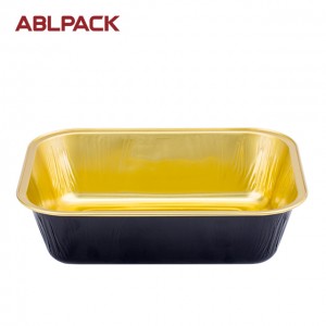 ABL 280ml Smooth Wall Disposable Aluminum Foil Container Tray Lunch Box For Food Packaging