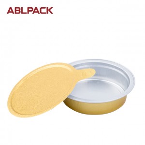 35ml 1.2oz Gold Sauce Jar Sealing Aluminum Foil Container cake cup with lid disposable aluminum foil plates