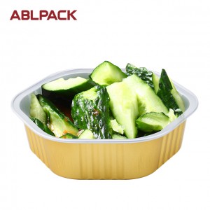 330ml ABL gold aluminum foil salad box AP330