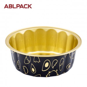 235ML breads baking mould egg tart cup with cover aluminum disposable soup takeaway containers for roast beef