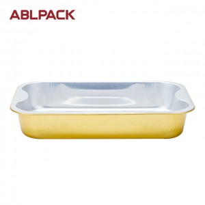 ABL 2080ML Disposable Round Aluminum Foil Pan Microwaveable Pastry Takeaway Food Container Baking Pack With Lids