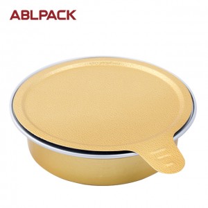 35ml 1.2oz Gold Sauce Jar Sealing Aluminum Foil Container cake cup with lid disposable aluminum foil plates