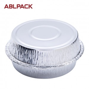 5.2oz Disposable Round Wrinklewall Aluminum Foil Food Pan Container takeaway containers take out microwaveble