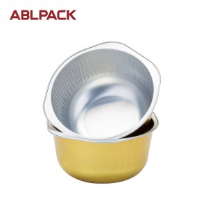 445ml Round shape aluminum foil food container for salad