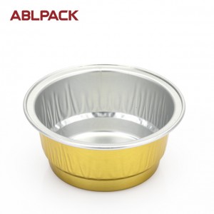 48ml black gold color new developed round shape cake cup alu foil container disposable baking containers for food grade