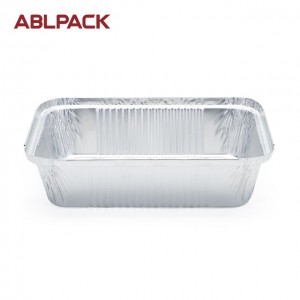 2001ML  67.6 oz Rectangular Big Aluminum Foil Loaf Container for salad/cake/pie/cookies