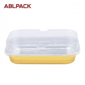 ABL 280ml Aluminium Bakery Clear Container Sauce Cups With Hinged lids Noodle Egg Tart Yogurt Sugar Container AP280B