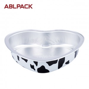 255ml Color aluminum foil container for food packaging with lid AP255