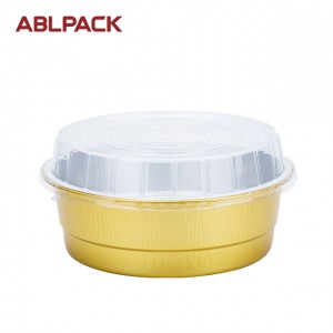 1130ml Best disposable catering lacquer color aluminum foil container in Shanghai plastic cup with aluminum foil lid