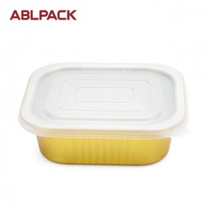 555ml ABL recyclable aluminum foil fast food container, takeaway food packaging box